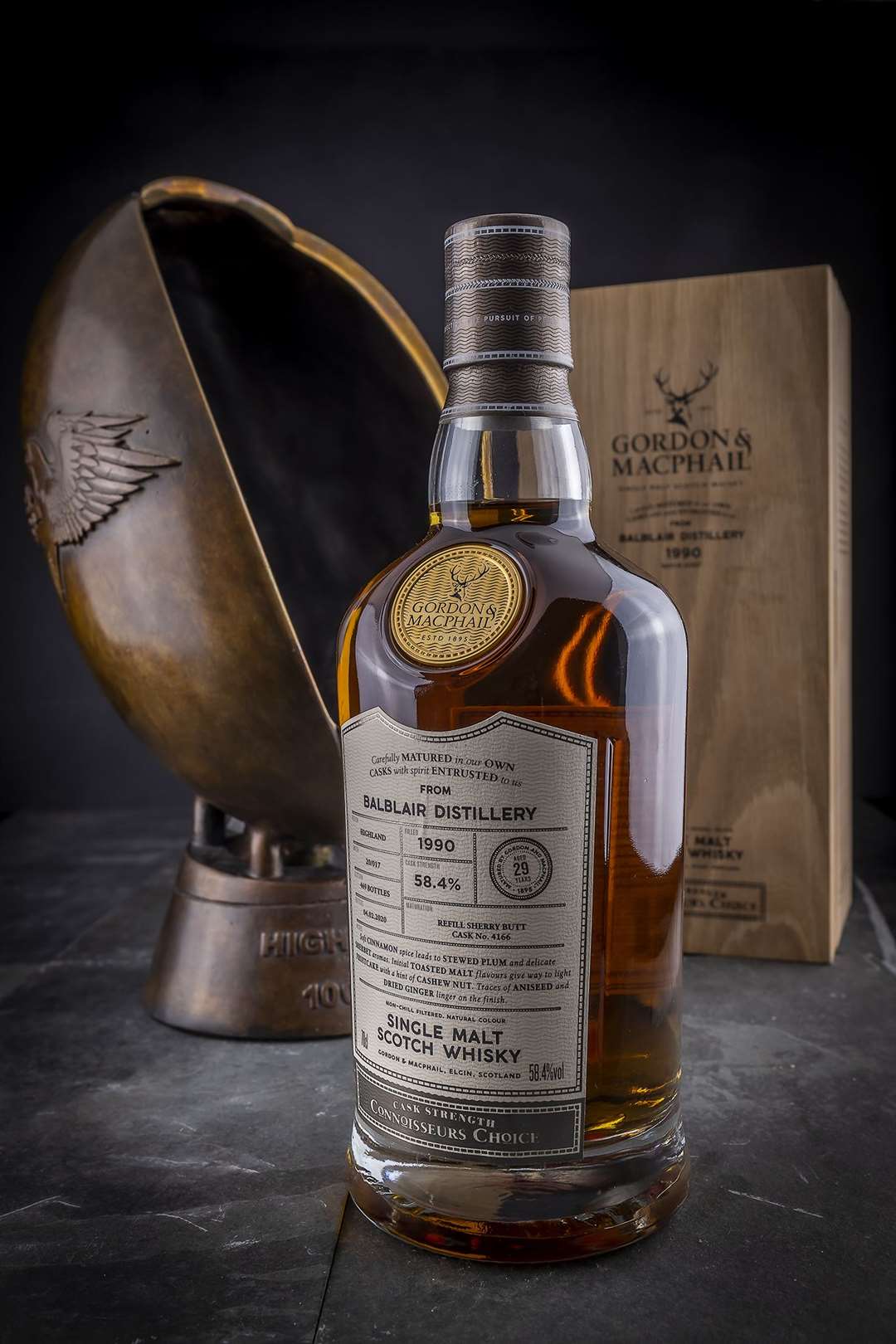 Just 469 bottles of the Balblair Highland single malt whisky were created from a single sherry butt filled in 1990.