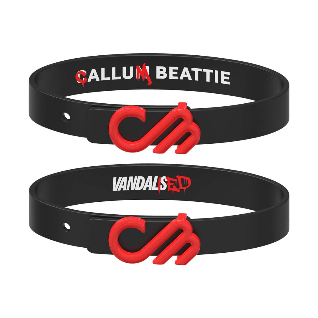 The wrist bands created by Christian Macleod.