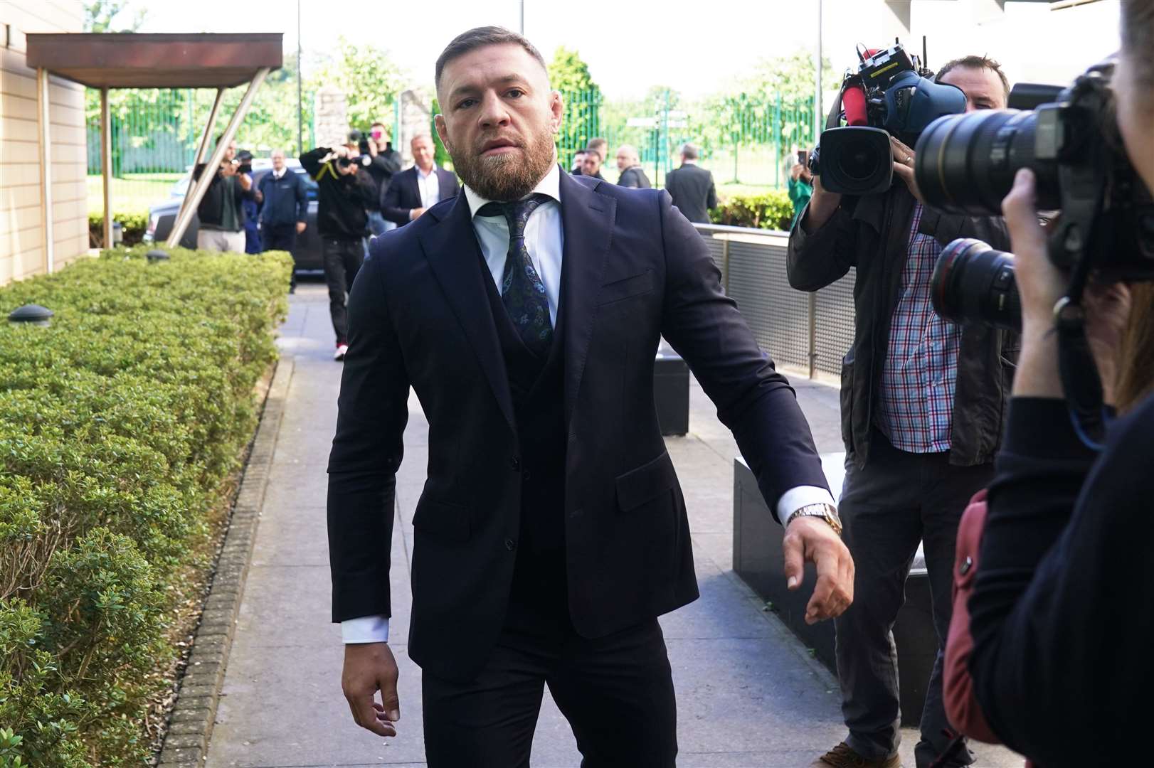 Conor McGregor arriving at Blanchardstown Court, Dublin (Brian Lawless/PA)