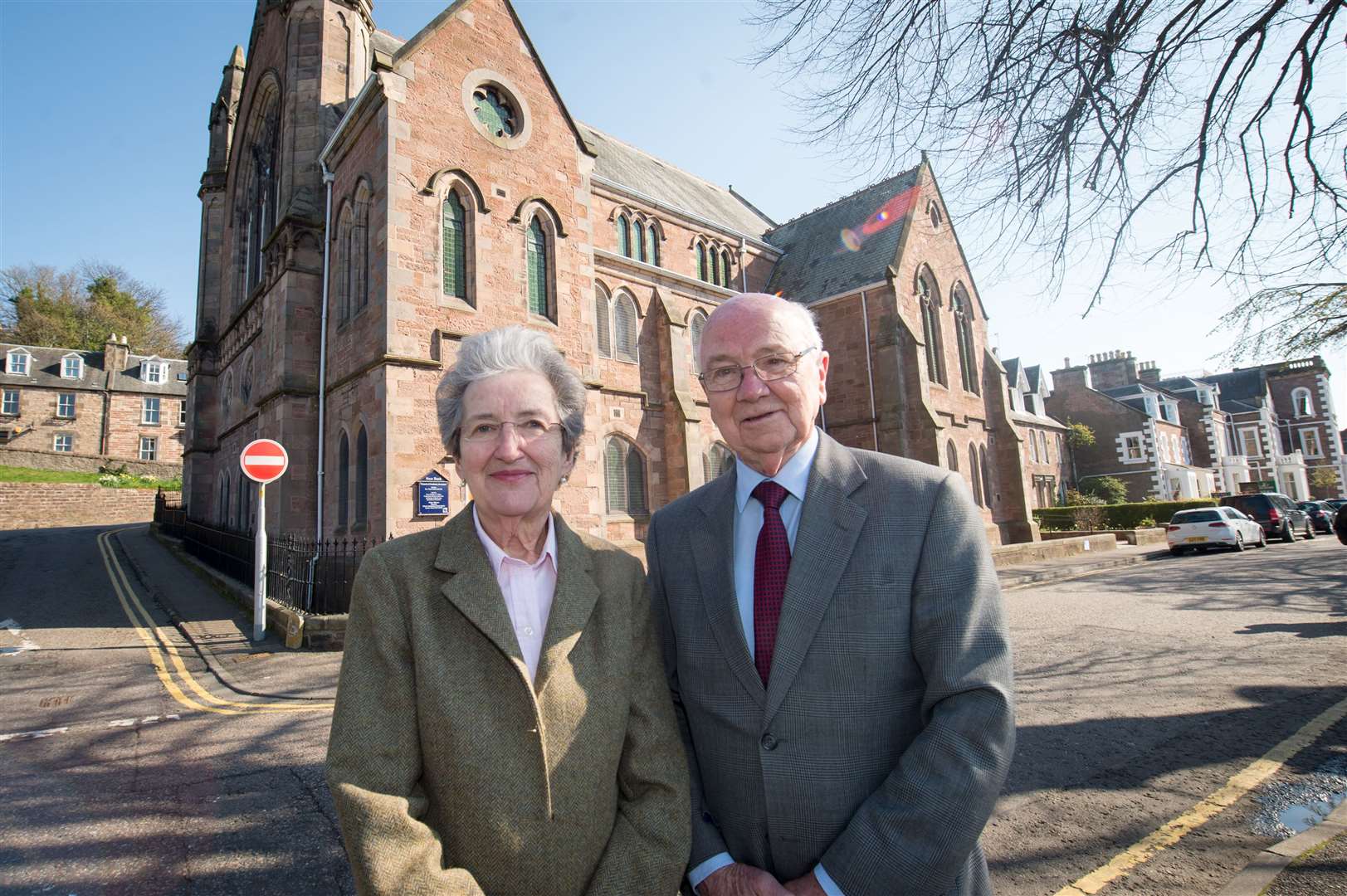 Sheila Proudfoot and William Simpson of Ness Bank Church among 93 men and 93 women chosen from across the UK to receive Maundy Money from the Queen at Windsor Castle next week. Afterwards they will attend lunch with the Queen. ..Picture: Callum Mackay. Image No. 043673.