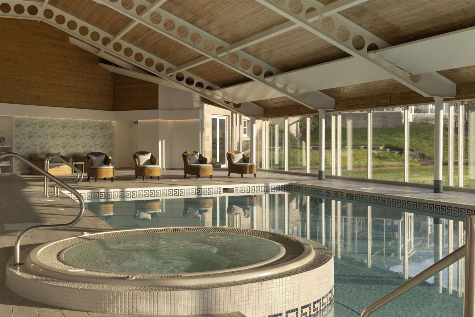 The newly upgraded pool in the spa.