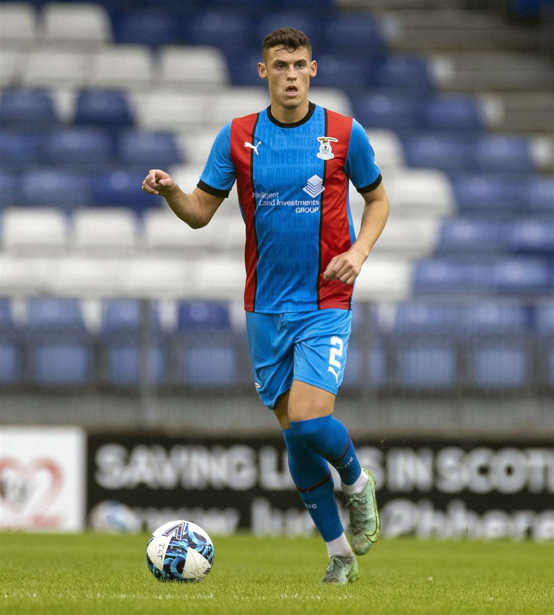 Picture - Ken Macpherson. Premier Sports Cup (Group Stage) Inverness CT(4) v Albion Rovers(0). 19.07.22. ICT’s Wallace Duffy.