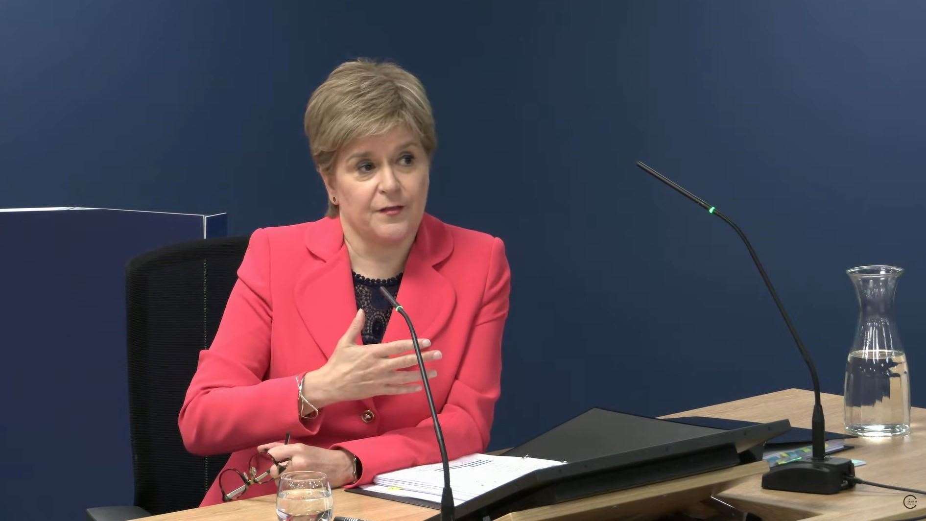 Nicola Sturgeon giving evidence to the UK Covid-19 Inquiry at Dorland House in London (PA)