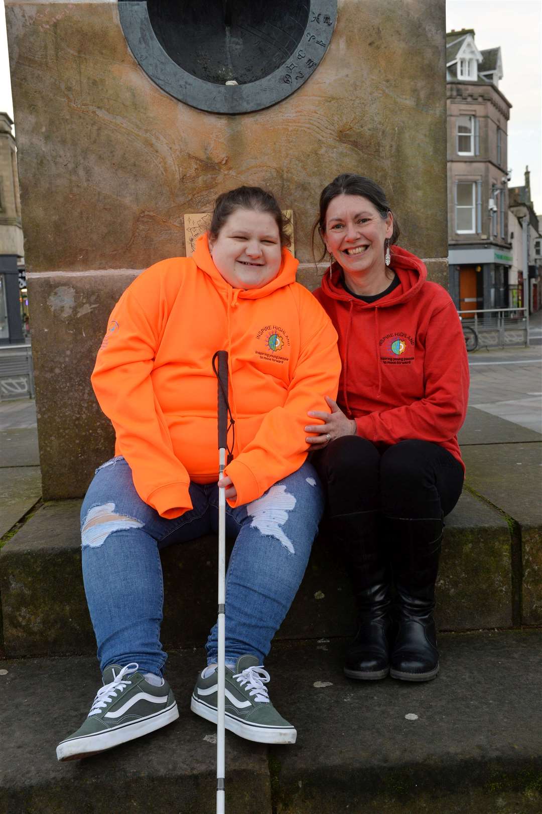 Sarah Campbell (22) with Emma Thomas, of Inspiring Young Voices.