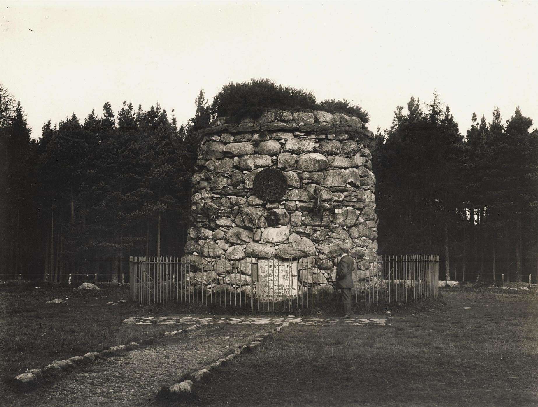 Cairn, Culloden Battlefield, c 1940-50.