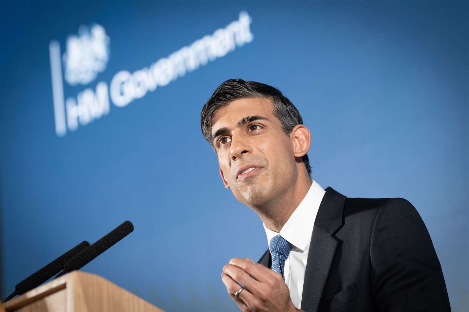 Prime Minister Rishi Sunak during his first major domestic speech of 2023 (Stefan Rousseau/PA)