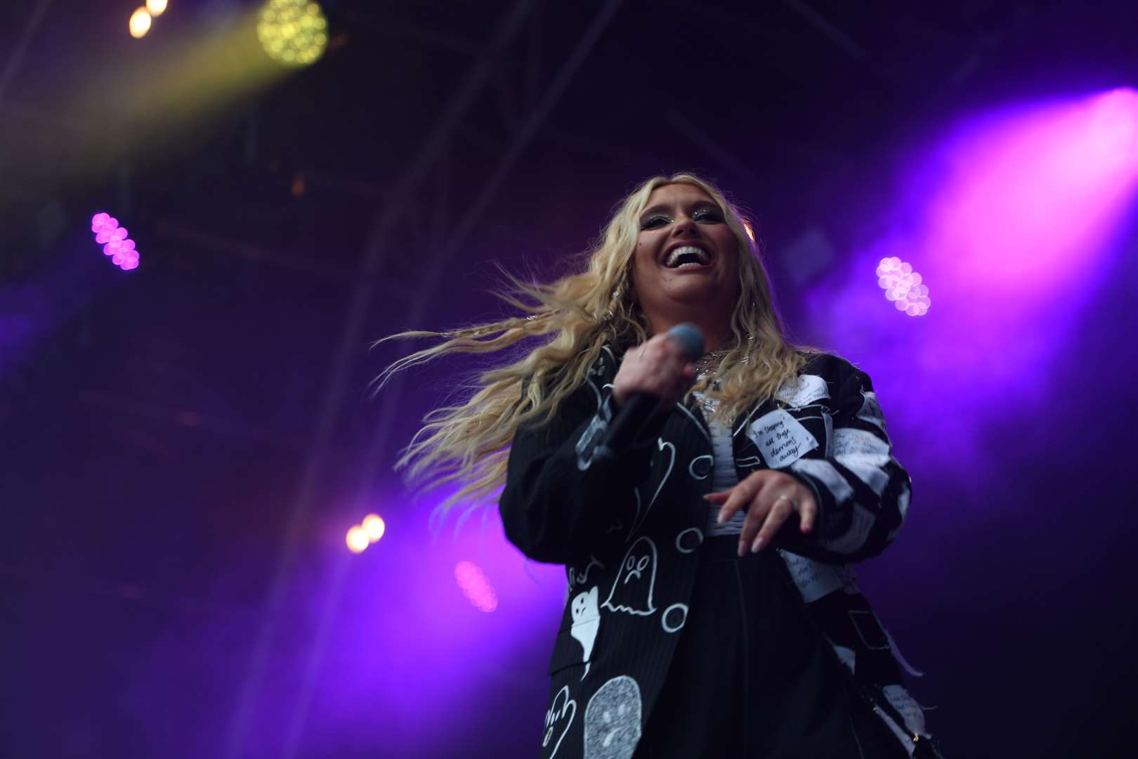 Ella Henderson, a source of energy that powered the crowd. Picture: James Mackenzie