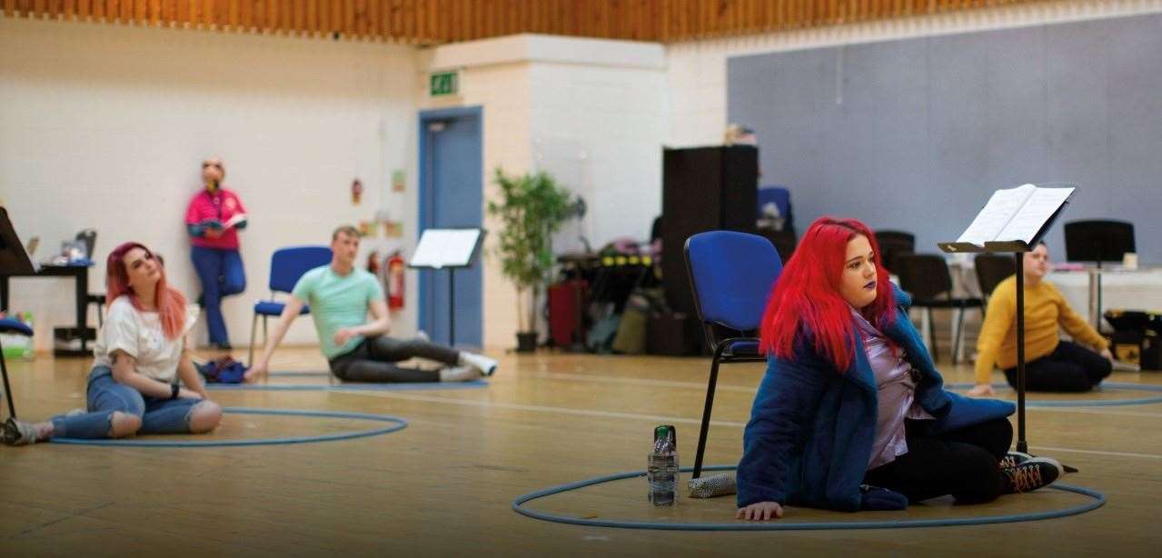 Scottish Opera's Young Company has been holding socially distanced rehearsals.