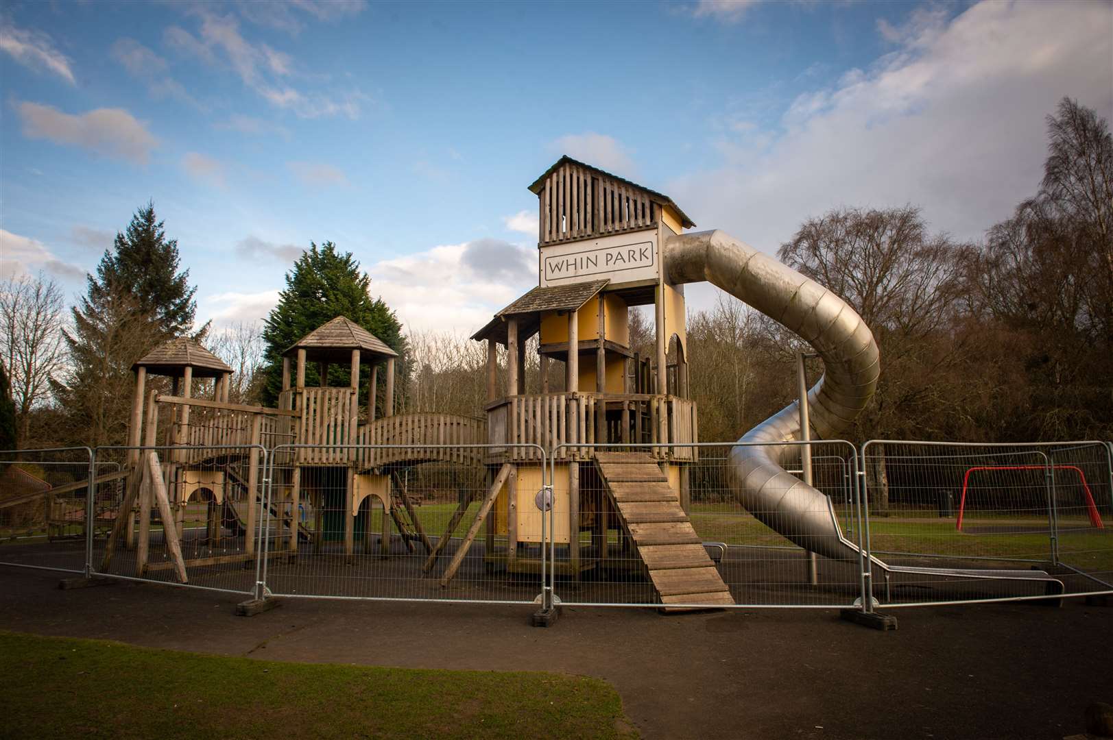 Highland Council previously closed the huge slide system at Whin Park.