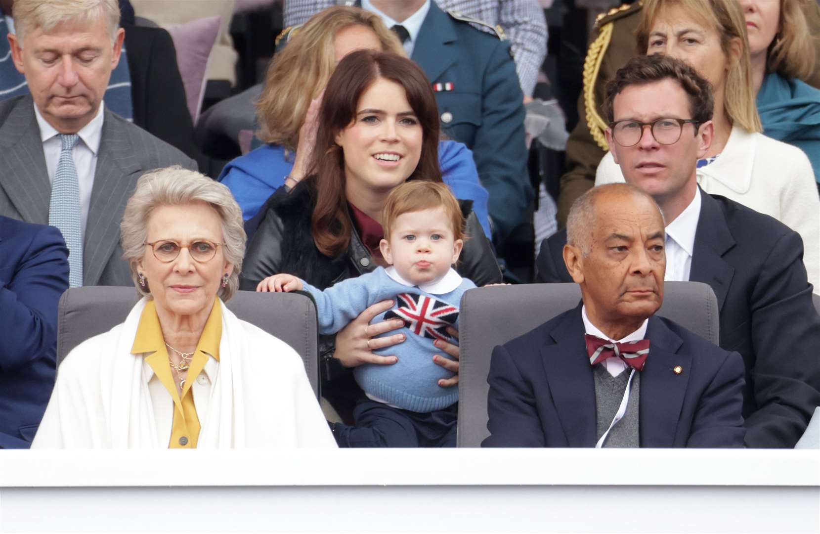 Princess Eugenie and Jack Brooksbank with their son August during the Platinum Jubilee celebrations in 2022 (Chris Jackson/PA)