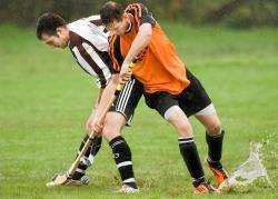 Action from Lovat's rain-soaked clash against Glenorchy
