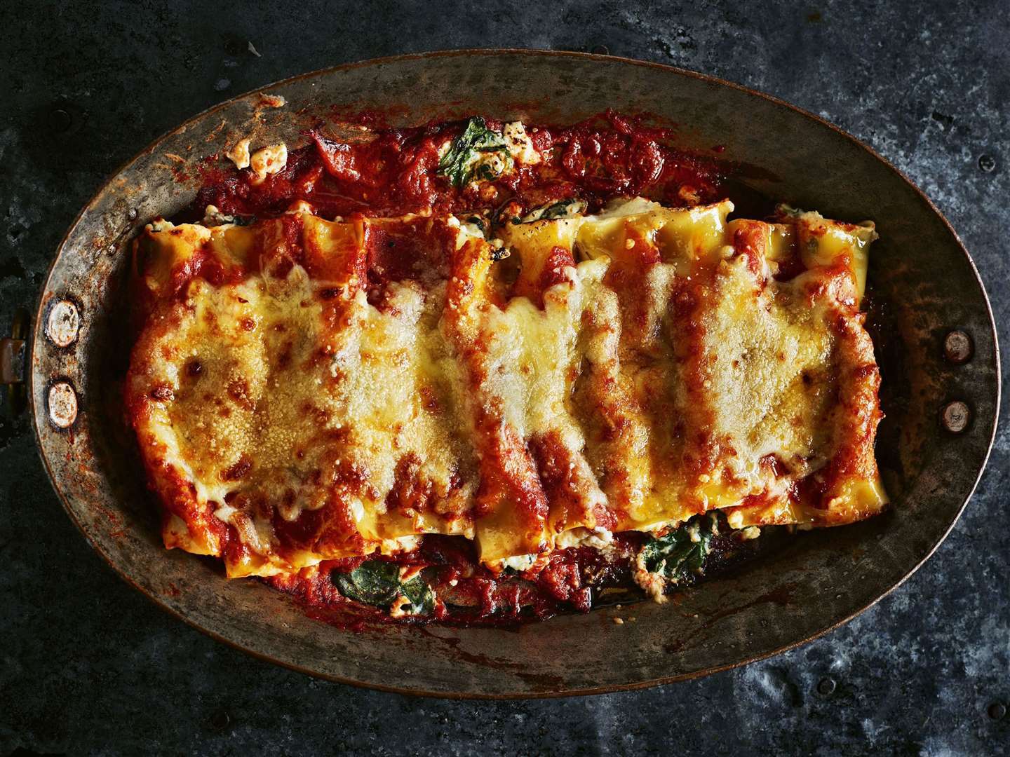 Gregg's spinach and ricotta cannelloni. Picture: James Murphy/PA