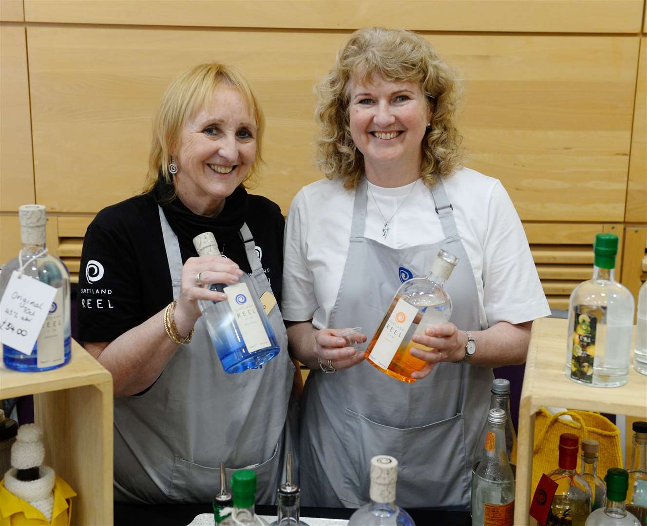 Linda Thom and Debbie Strang of Shetland Reel Gin.Picture: Gary Anthony