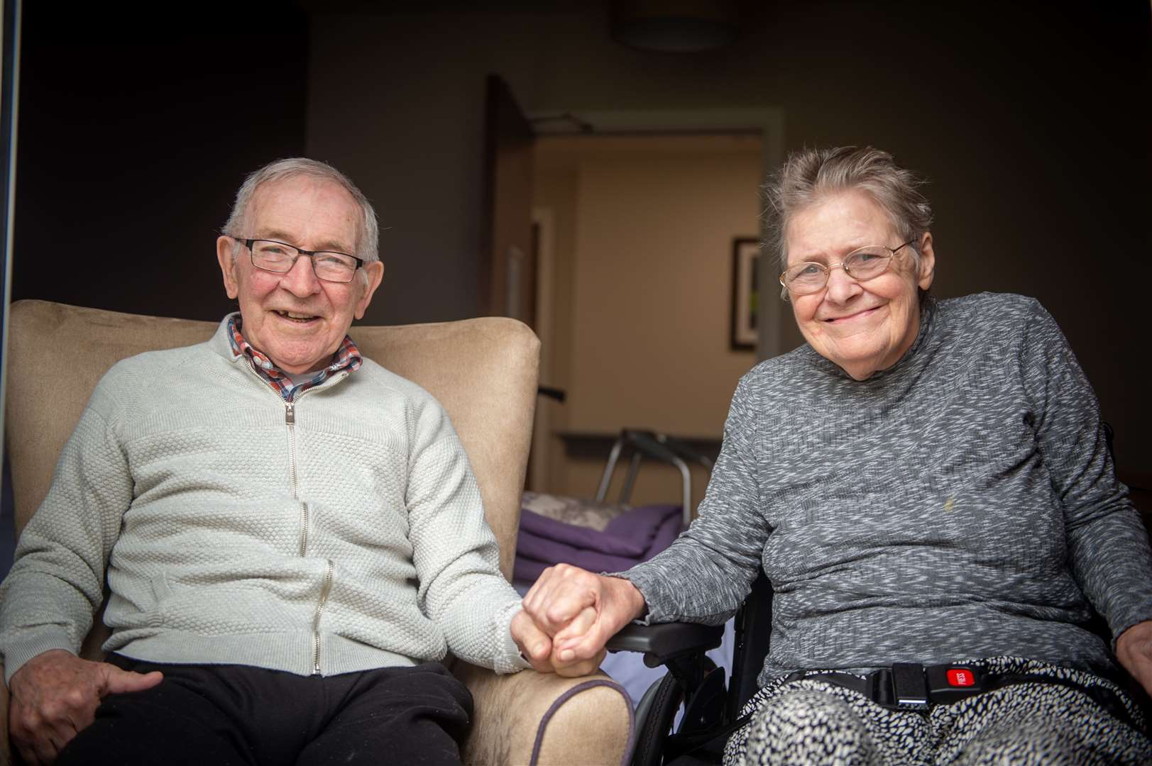 Robert and Nan Kinnard marked VE Day at Castlehill House Care Home in Cradlehall.