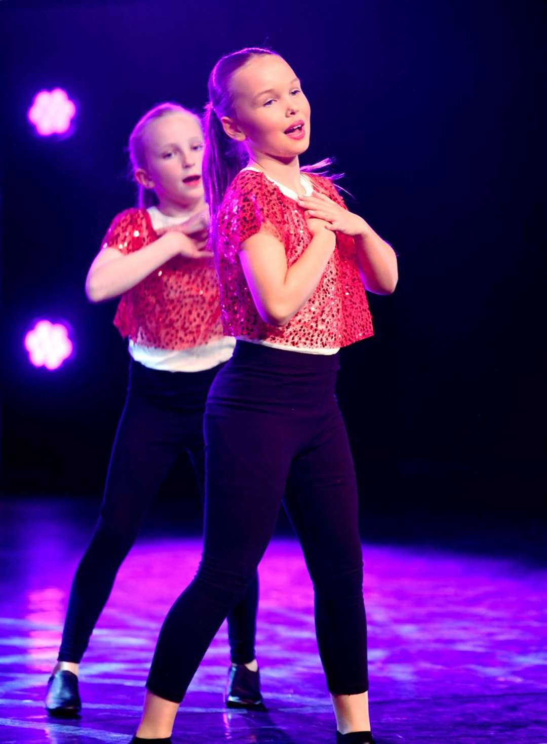 Young TFX Performing Arts Academy students performing. Picture: James Mackenzie.