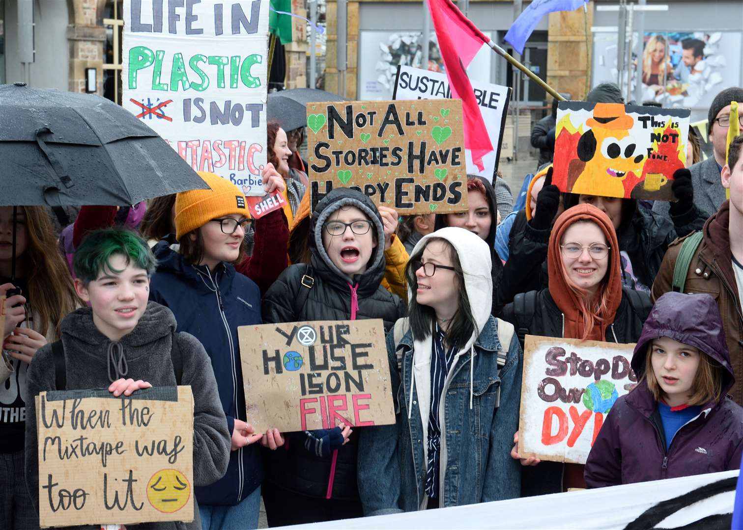 Youth Climate strike at falcon Square Inverness..Youth make up bulk of those in attendance...Picture: Gary Anthony..