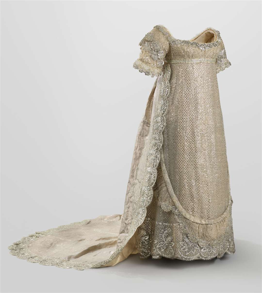 The wedding dress of George IV’s daughter Princess Charlotte of Wales (Royal Collection Trust/HM King Charles III/PA)