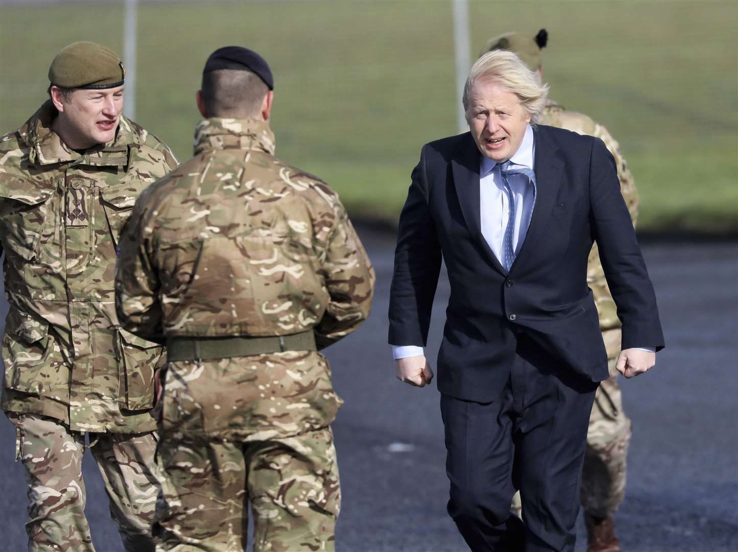 Boris Johnson has drawn back from plans to deploy troops (Peter Morrison/PA)