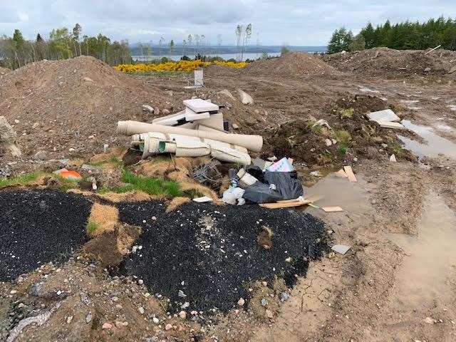 Fly tipping in Milton of Leys.