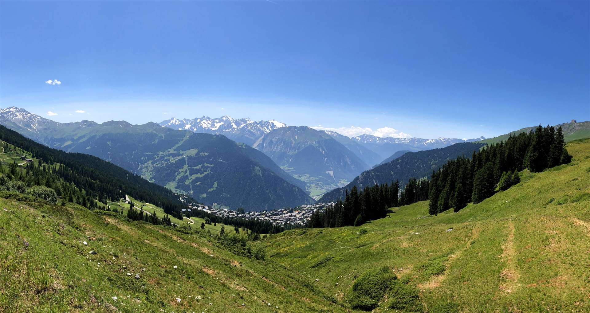 A high altitude view of the village of Verbier in Switzerland. Picture: PA Photo/iStock