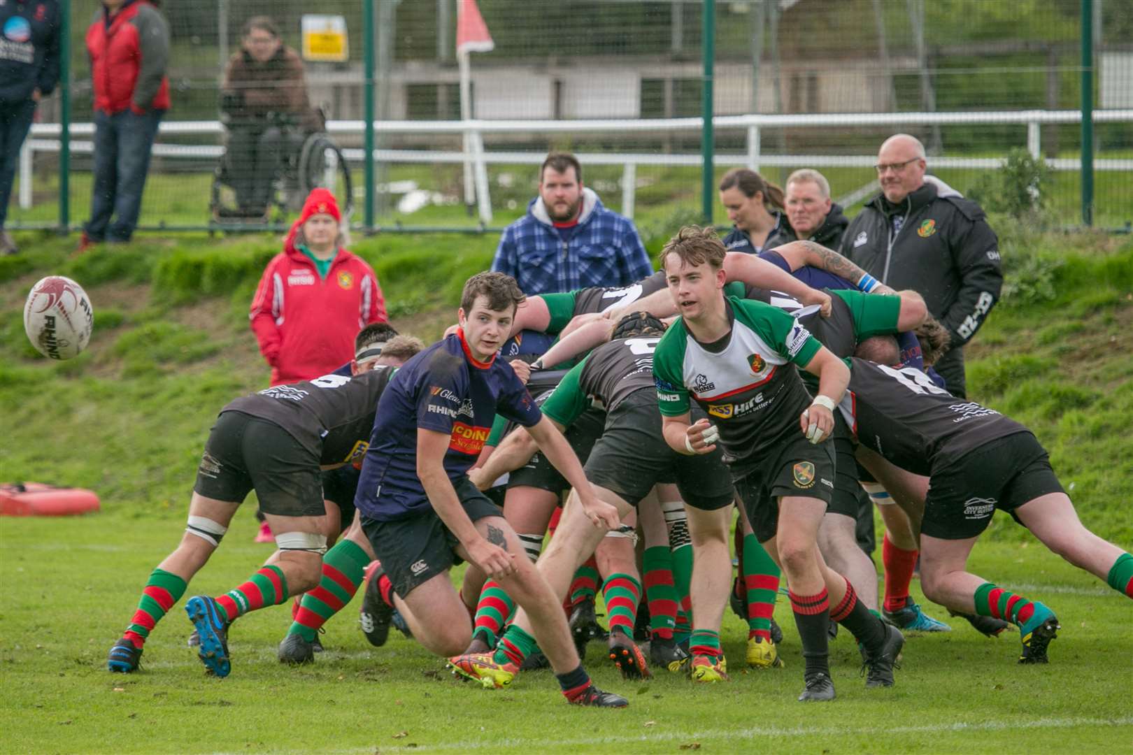 Ross Sutherland's George Richardson chases the ball coming out of a scrum against Highland 2nds. Picture: Peter Carson