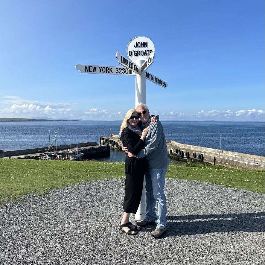 Despite a slight impact on their planned itinerary the couple still managed to enjoy many Highland sights, including John O'Groats.