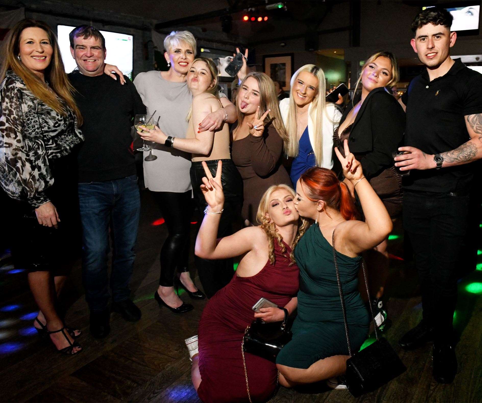 Steph Maclean (front left) celebrating her 21st. Picture: James Mackenzie.