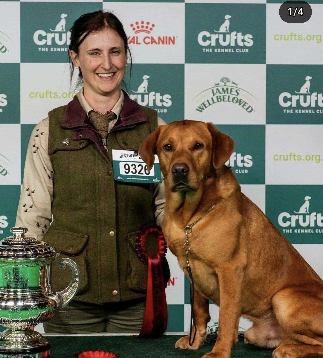 Emma Bamford and Tweed won 'best in class' for gundogs at Crufts.