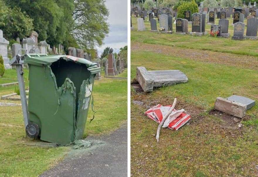 Vandalism at Tomnahurich Cemetery upset many.