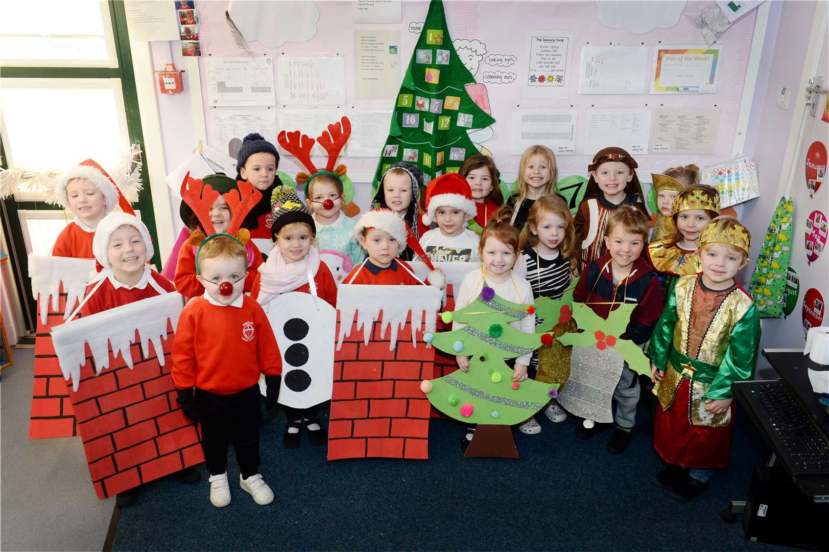 The Beech class performers from Kinmylies Primary Nursery. Picture: Gary Anthony.