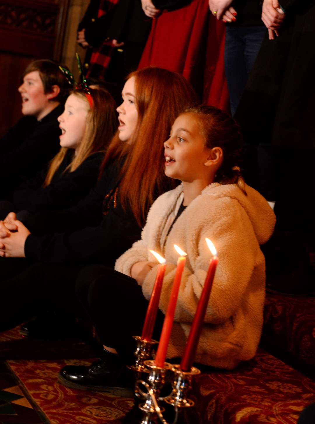 Highland Voices Gospel Choir record Christmas video at Inverness Cathedral. Picture: Gary Anthony.