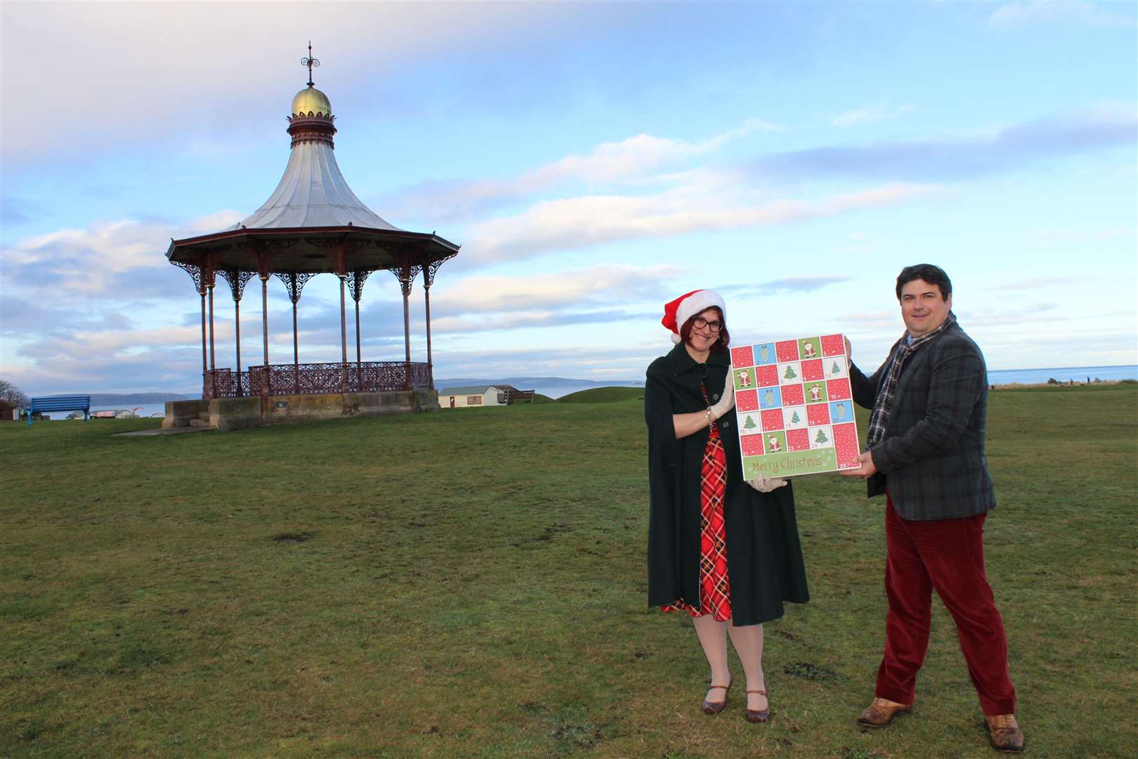 Elle and Dan Tyler, the creative brains behind Nairn Walk-Through Advent Calendar.
