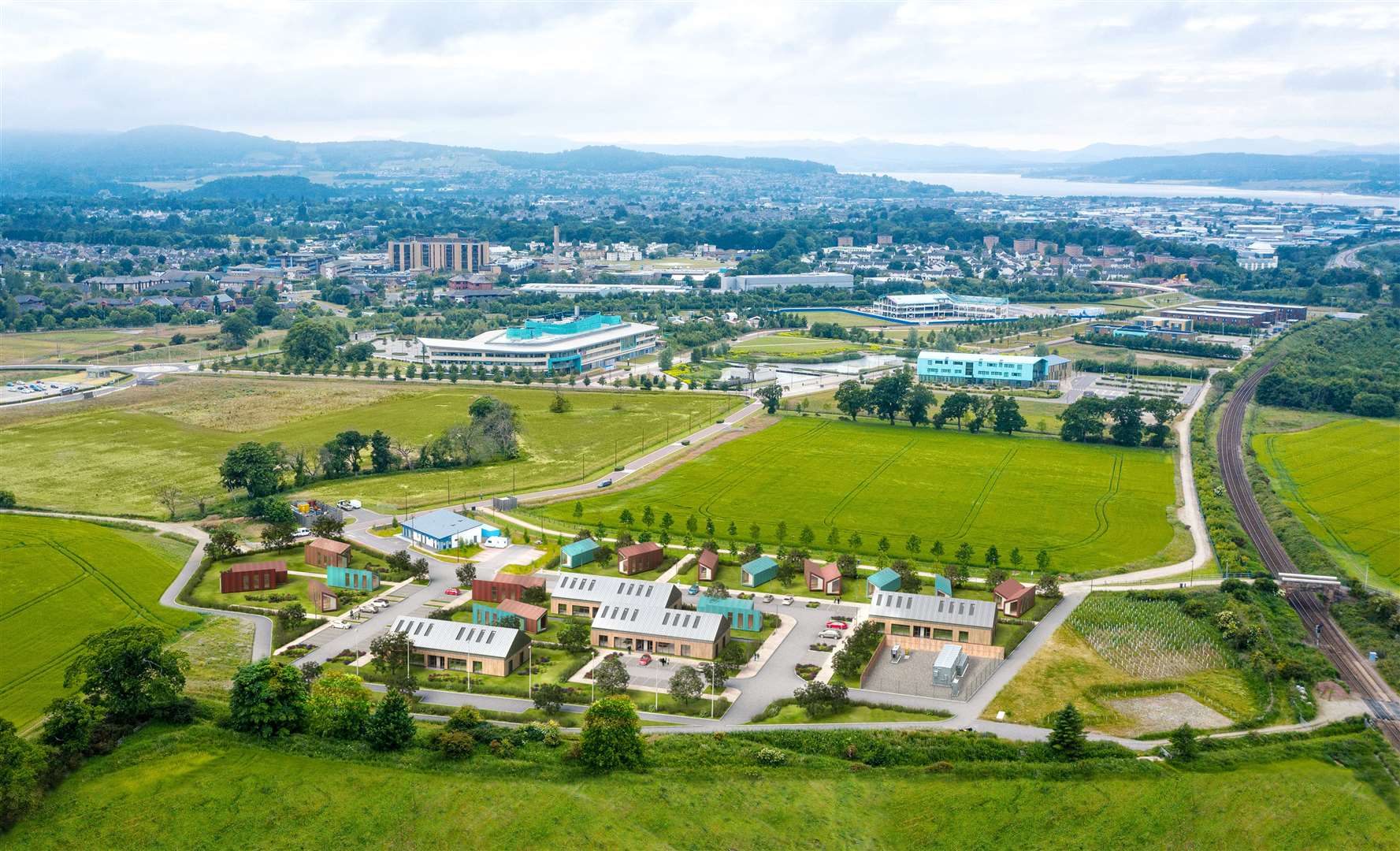 Artist's impression of the site at Inverness Campus which will be developed by Pat Munro (Alness).