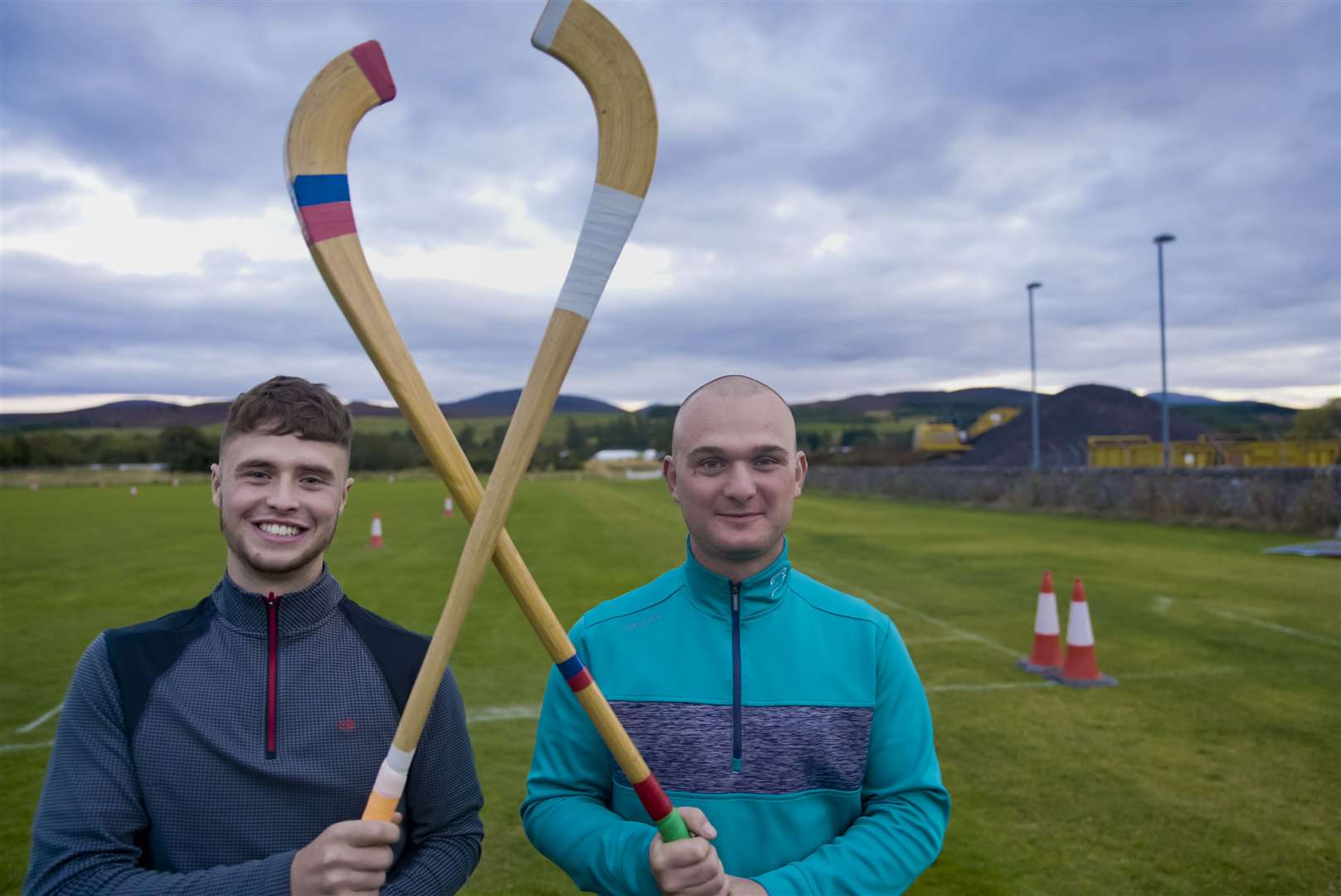 James Falconer and Savio Genini are two of the Kingussie Camanachd stars who will have leading roles in Giving it Stick. Picture: Tern TV/BBC.