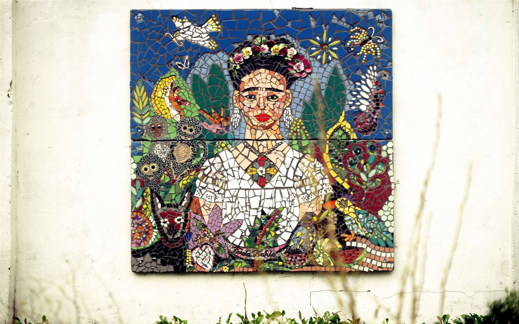 A wall mosaic based on the work of Mexican artist Frida Kahlo was installed last year. Picture: James Mackenzie.