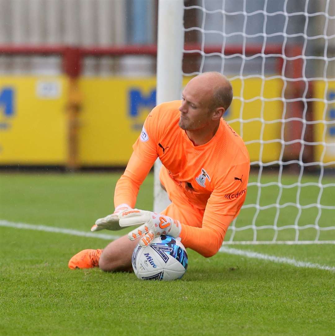 Picture - Ken Macpherson. Premier Sports Cup (Group Stage) Inverness CT(4) v Albion Rovers(0). 19.07.22. ICT 'keeper Mark Ridgers saves penalty-kick from