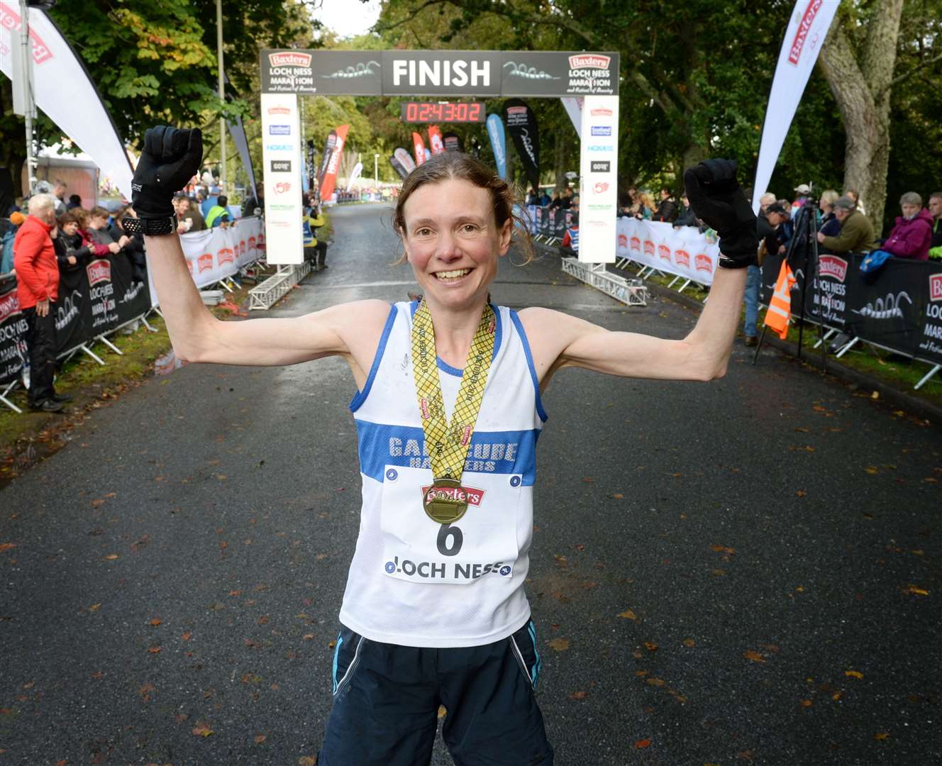 Baxters Marathon 2019..First woman in marathon in record time is Katie White of Garscube...Picture: Gary Anthony. Image No..