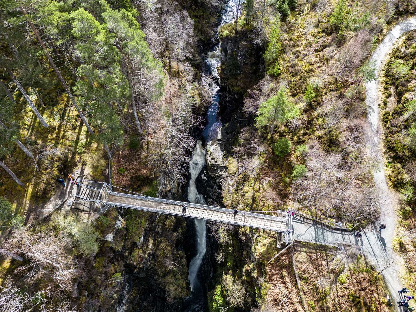 The dramatic Corrieshalloch Gorge and its historic bridge. Picture: Peter Devlin