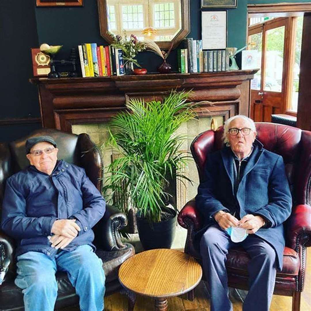 Two men take a seat in the Carlton Tavern (Home Grown Pubs/PA)
