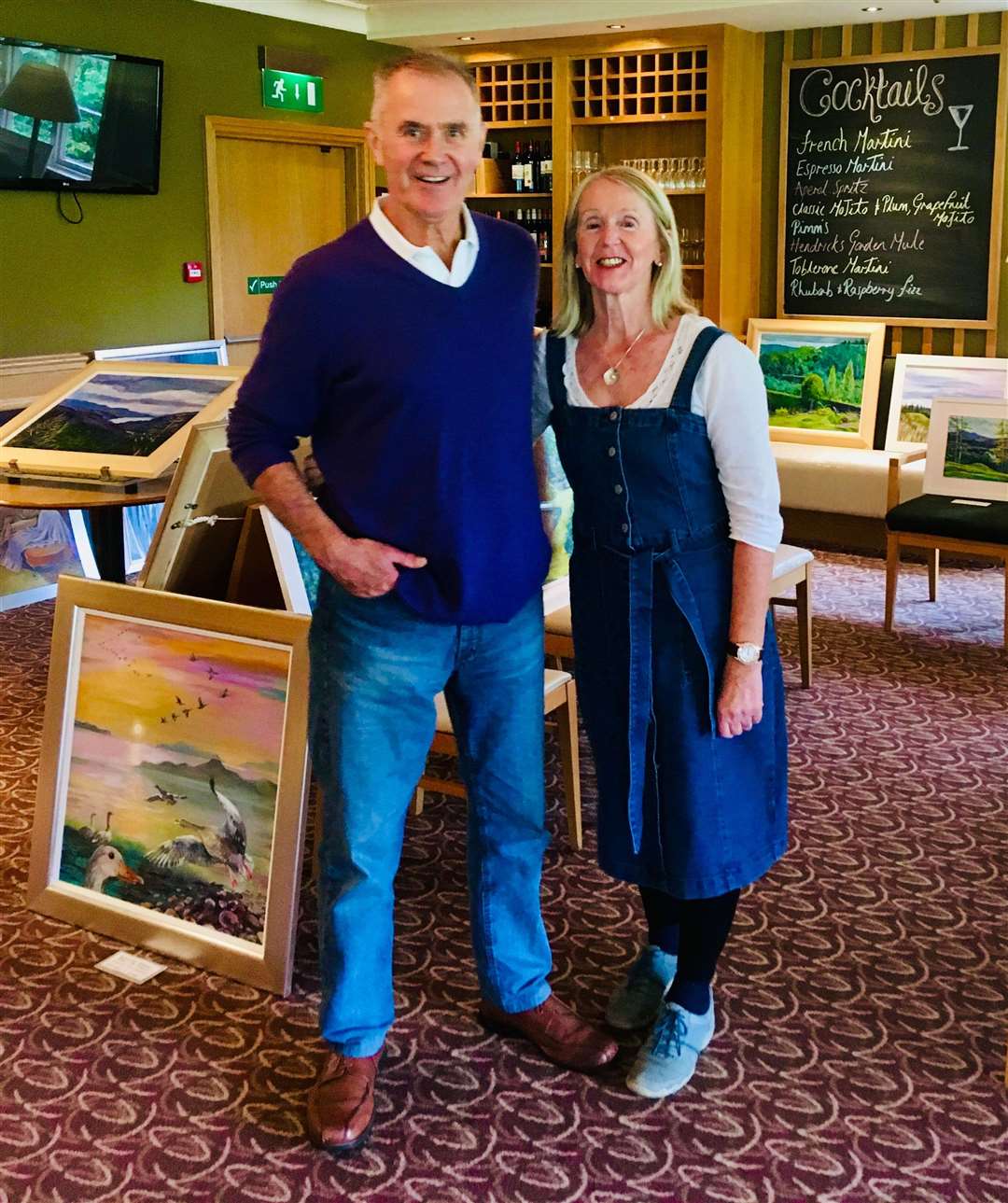 David and Christine Ewen having exhibition at Lochardil House, Inverness.