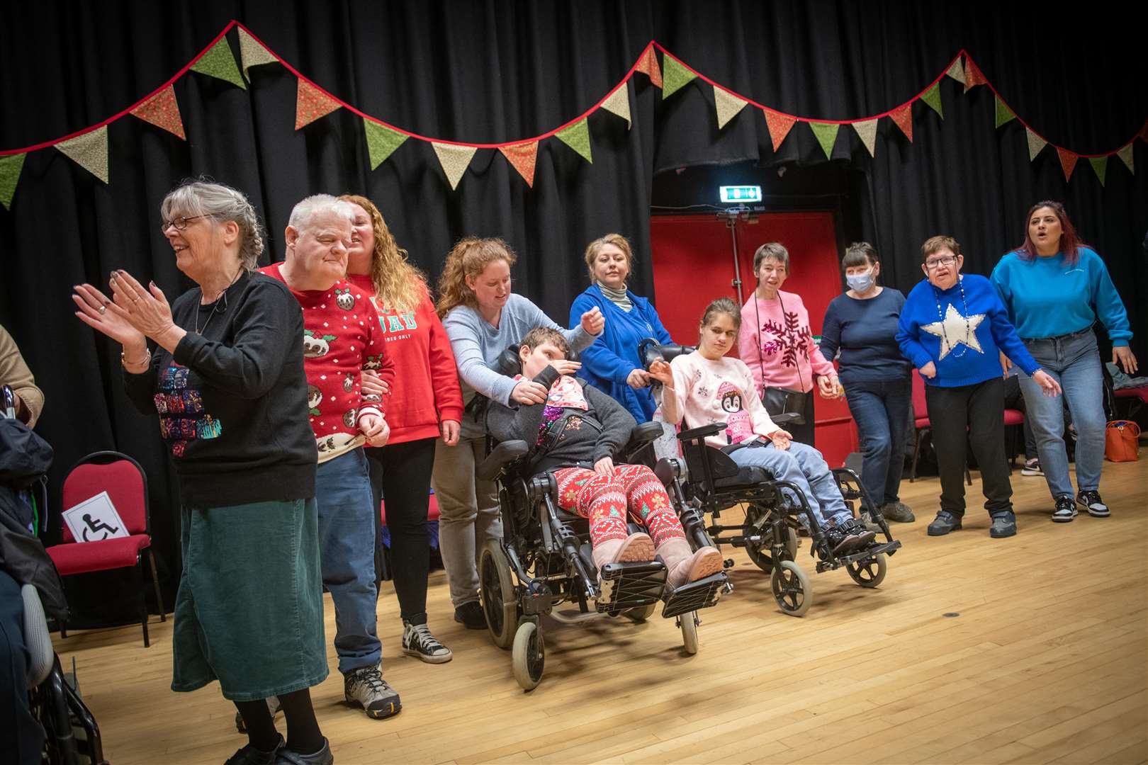 Rainbow Singers Christmas Party, Merkinch Community Centre. The Hokey Cokey. Picture: Callum Mackay..