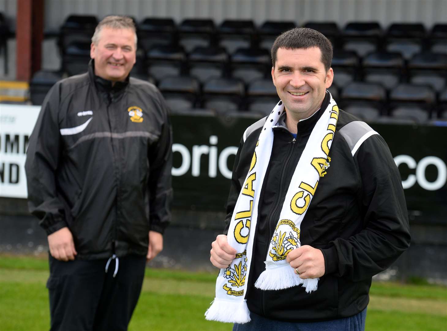 Chairman Alex Chisholm of Clachnacuddin FC unveils new manager Jordan MacDonald..Picture: Gary Anthony..