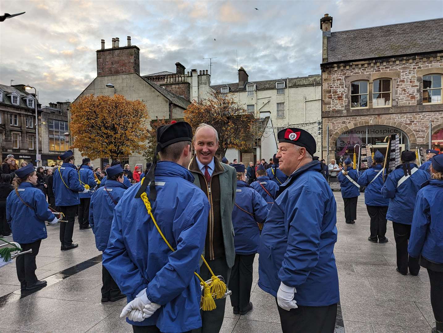 Members of the Boys Brigade were greeted by James Wotherspoon, the Lord Lieutenant of Inverness-shire