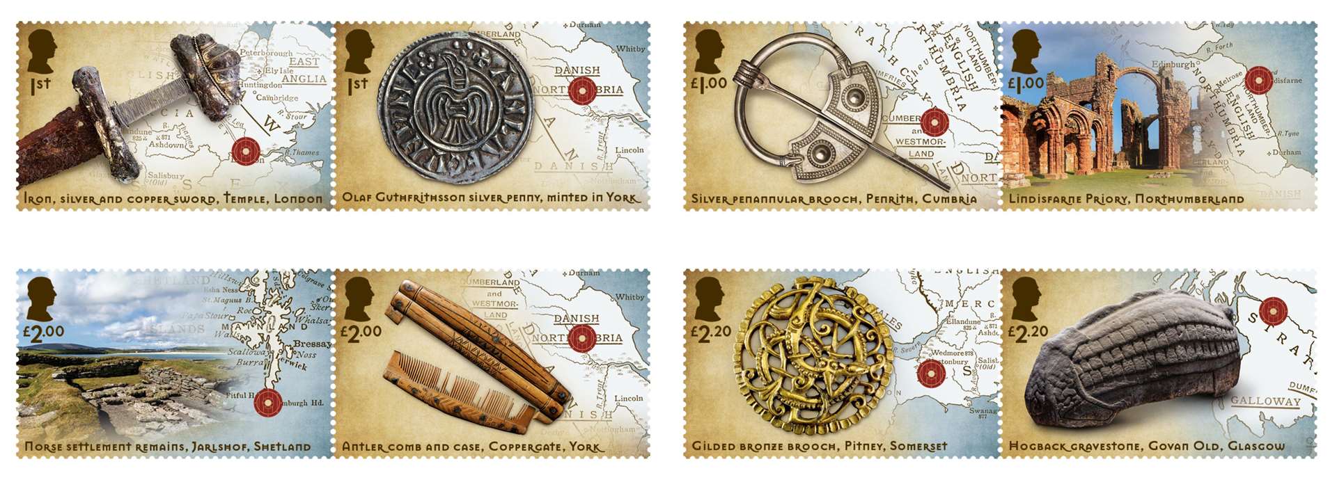 Viking Britain stamps (Royal Mail/PA)