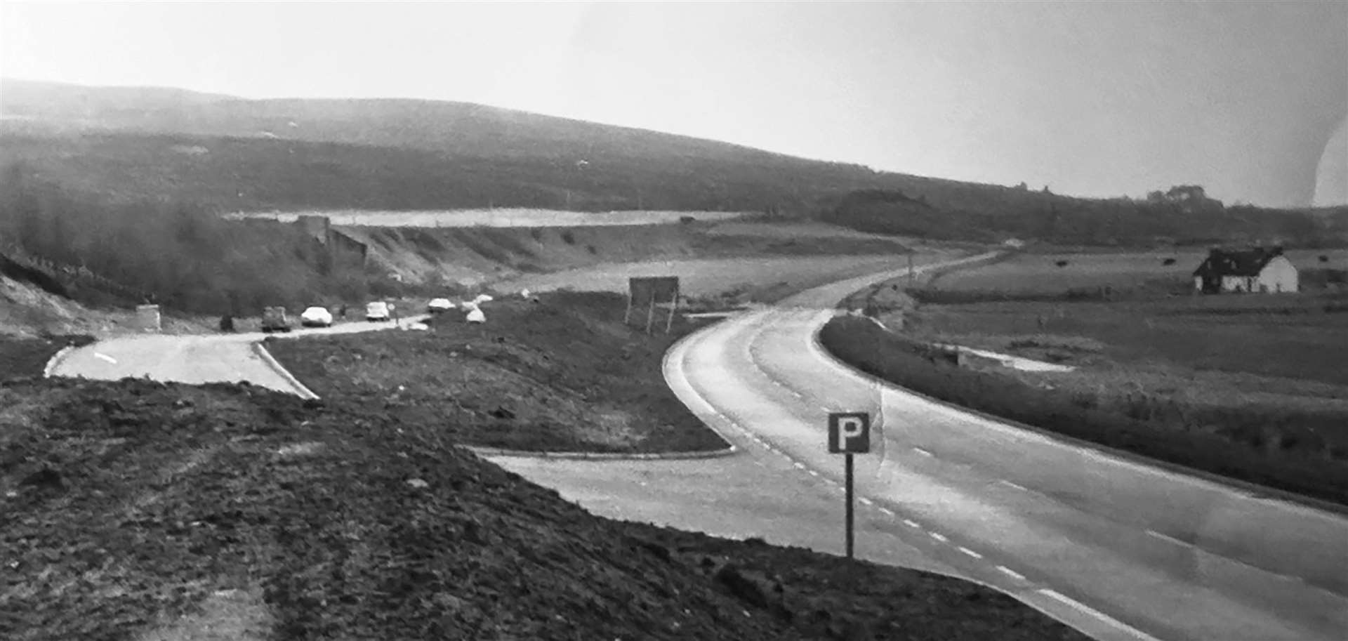 The lay-by on the A9 at Dalmagarry, south of Inverness, where Renee MacRae's car was found ablaze.