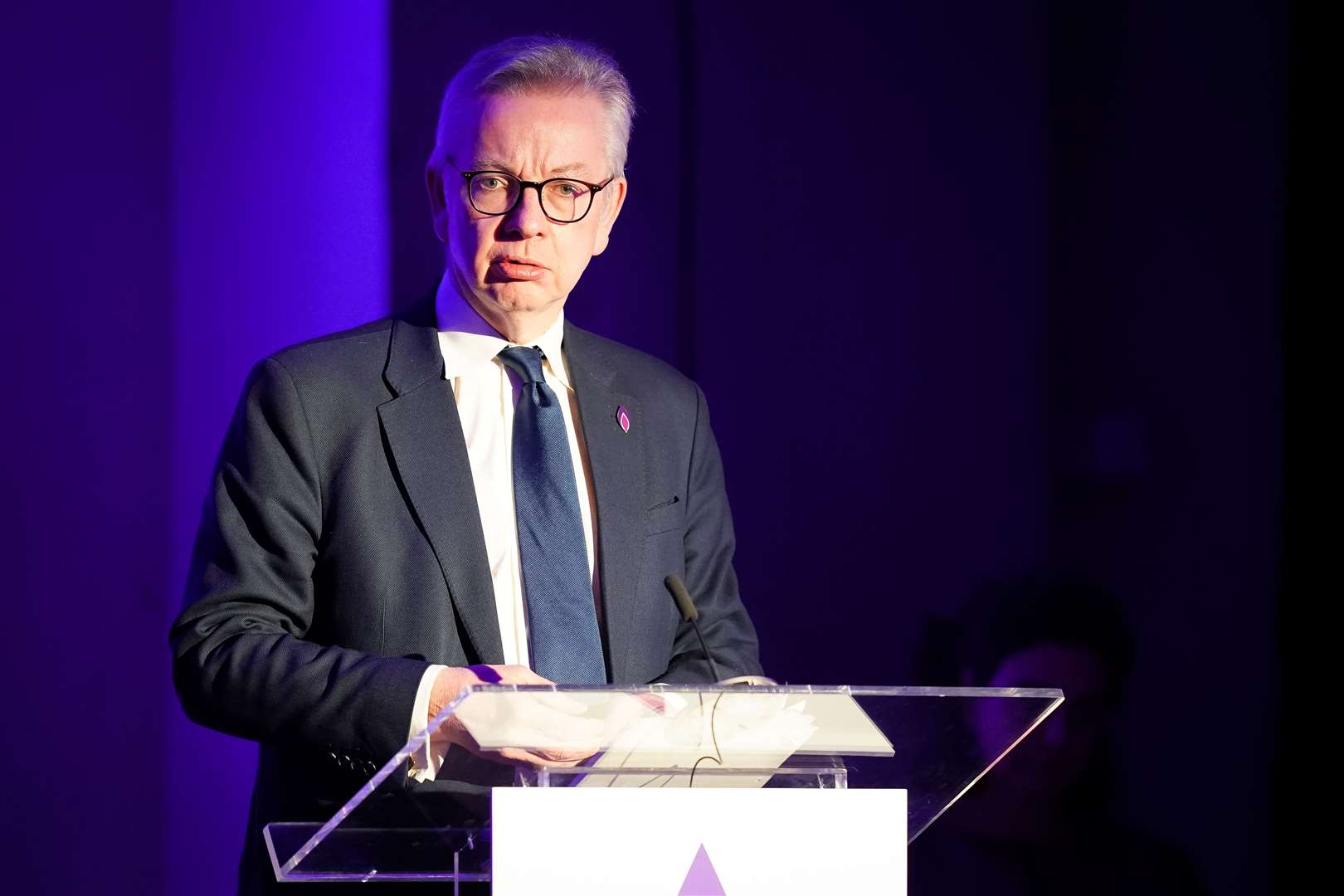 Secretary of State for Levelling Up, Housing and Communities Michael Gove, speaking at the commemorative ceremony at St John’s Smith Square in London (James Manning/PA)