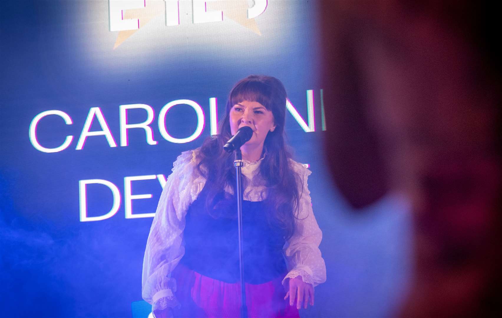 Caroline Devine as Karen Carpenter was the first of the acts to perform. Picture: Callum Mackay.