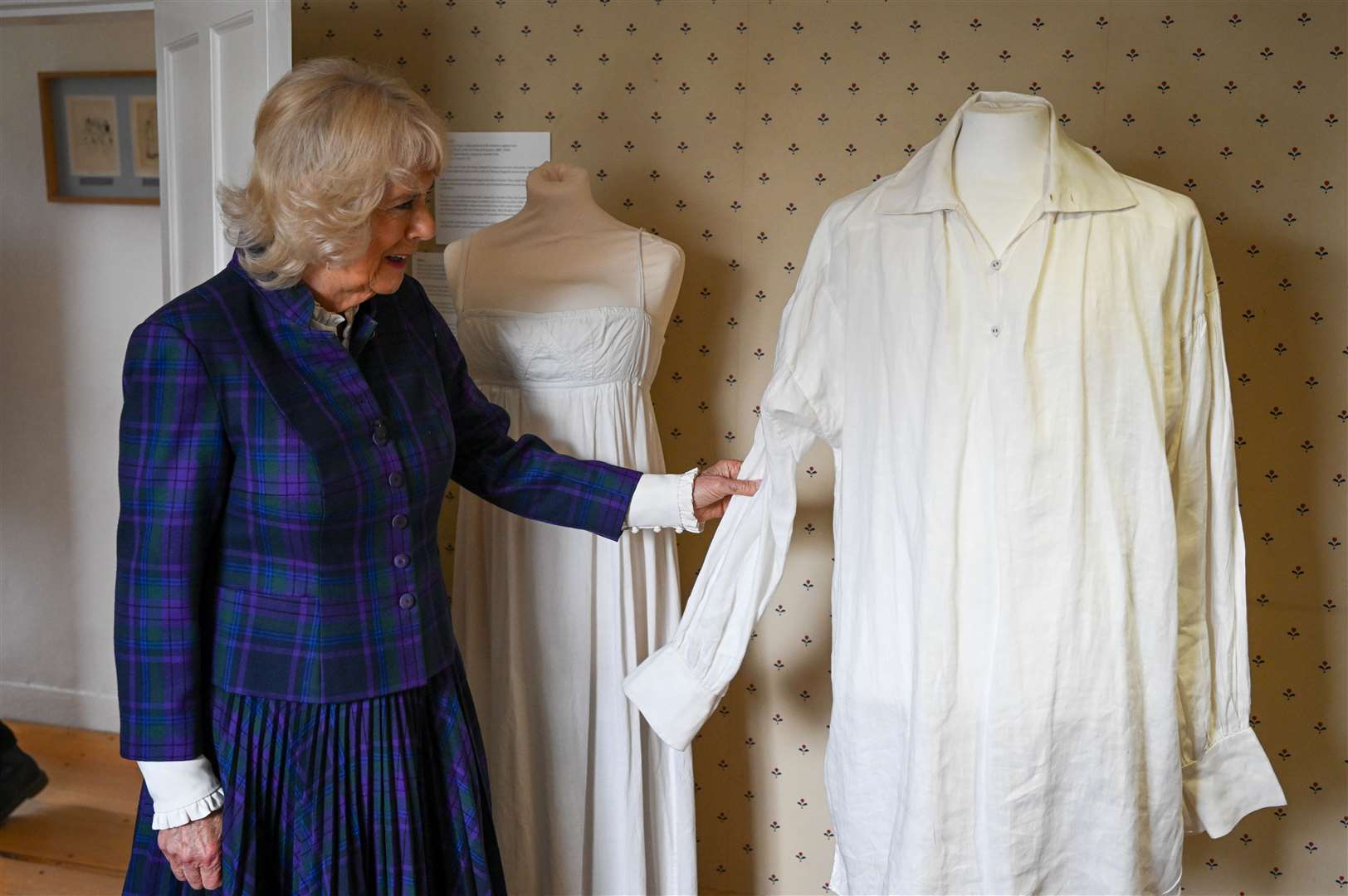 The Duchess of Cornwall saw the shirt during a visit to Jane Austen’s House in Alton, Hampshire (Finnbarr Webster/PA)