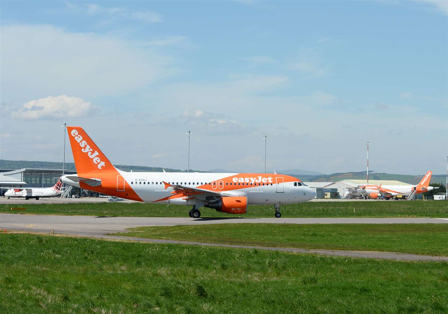 An Easy Jet plane at Inverness Airport. Picture: Gary Anthony.