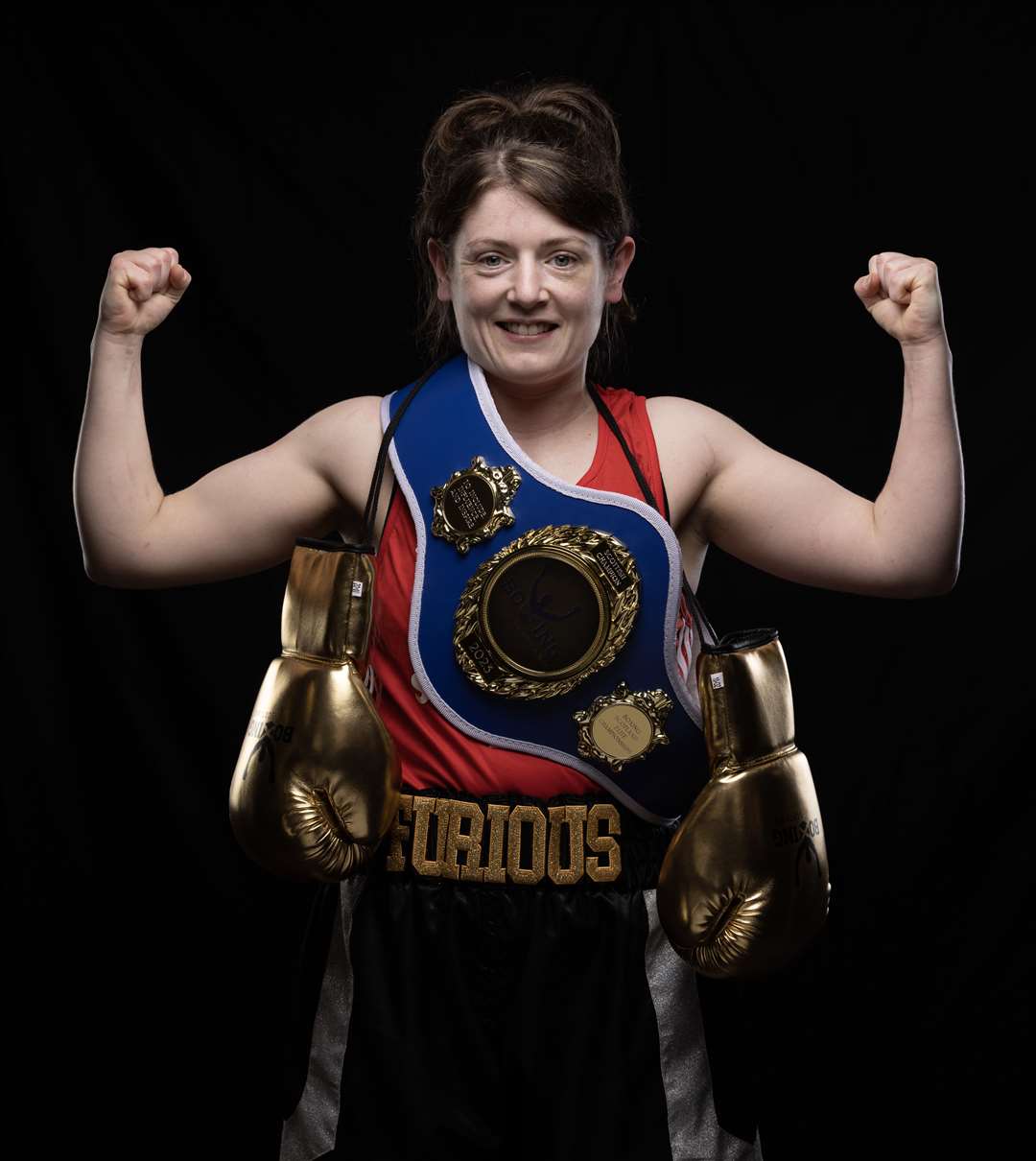 Lindsay Fulton took her newly-won Scottish Elite Golden Gloves prizes back to Highland Boxing Academy. Picture: David Rothnie